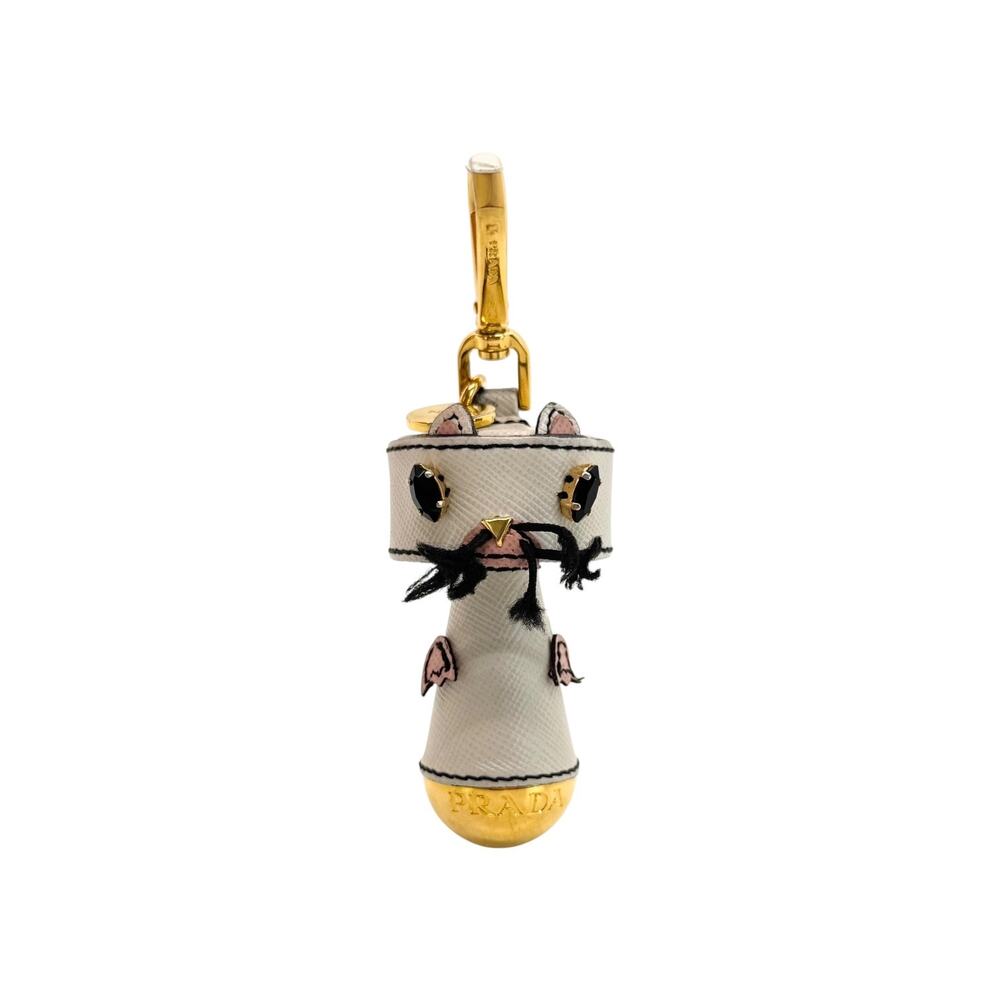 Prada Saffiano Leather Cat Bag Charm